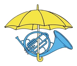 Umbrella Saxophone sticker STK-392