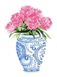 ستيكر Vase Pink Flowers STK-394