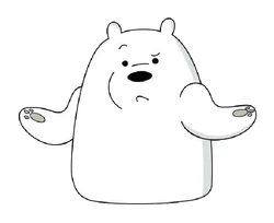 We Bare Bears Clueless Polar sticker STK-214
