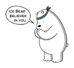 We Bare Bears Ice Bear Believes In You sticker STK-219