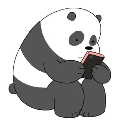 We Bare Bears Panda Scrolling Phone sticker STK-221
