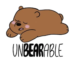 We Bare Bears Unbearable sticker STK-227
