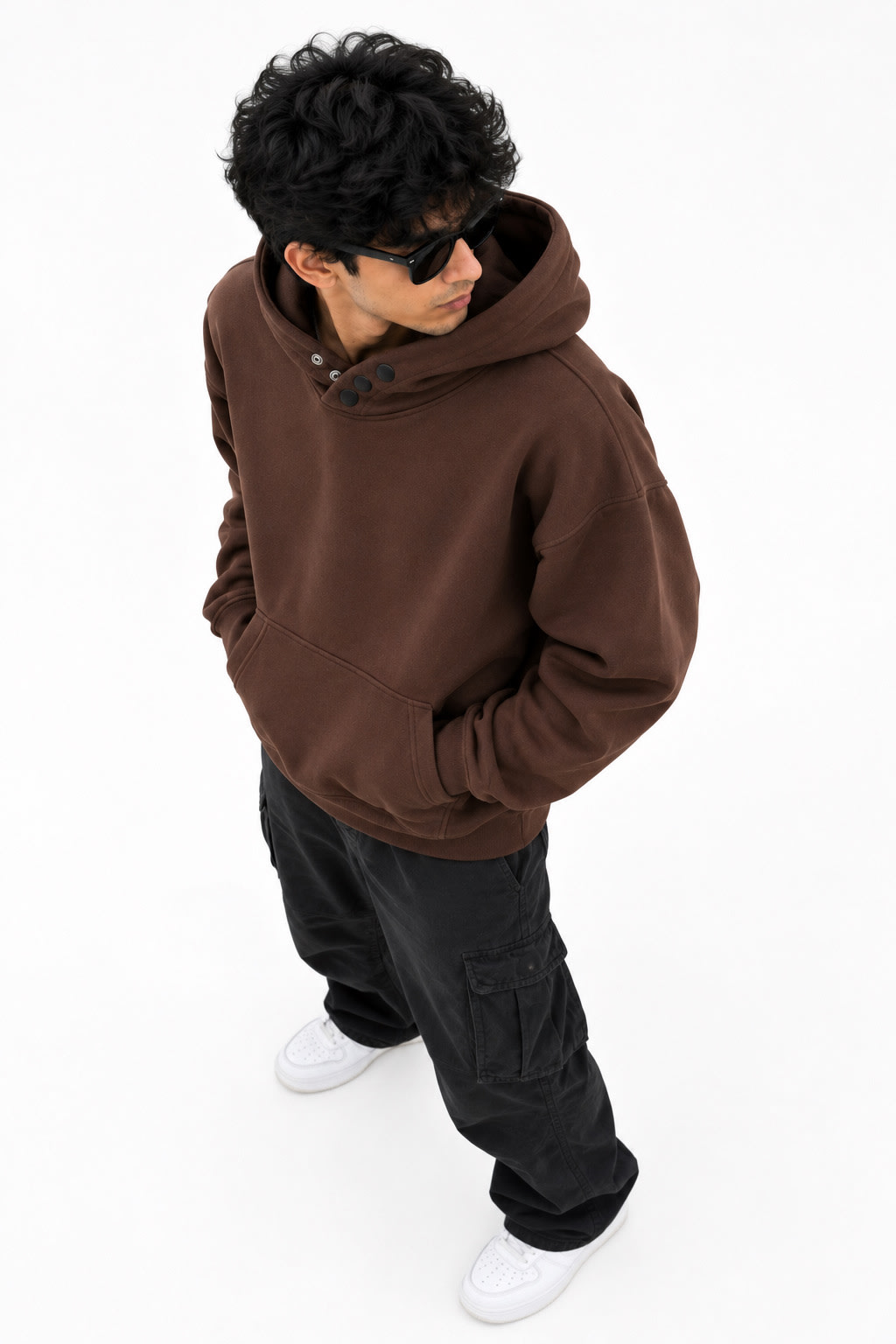 Maroon Drop shoulder Hoodie 3