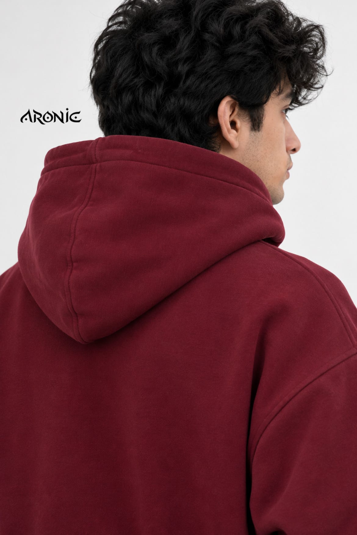 Brown Drop Shoulder Hoodie  2