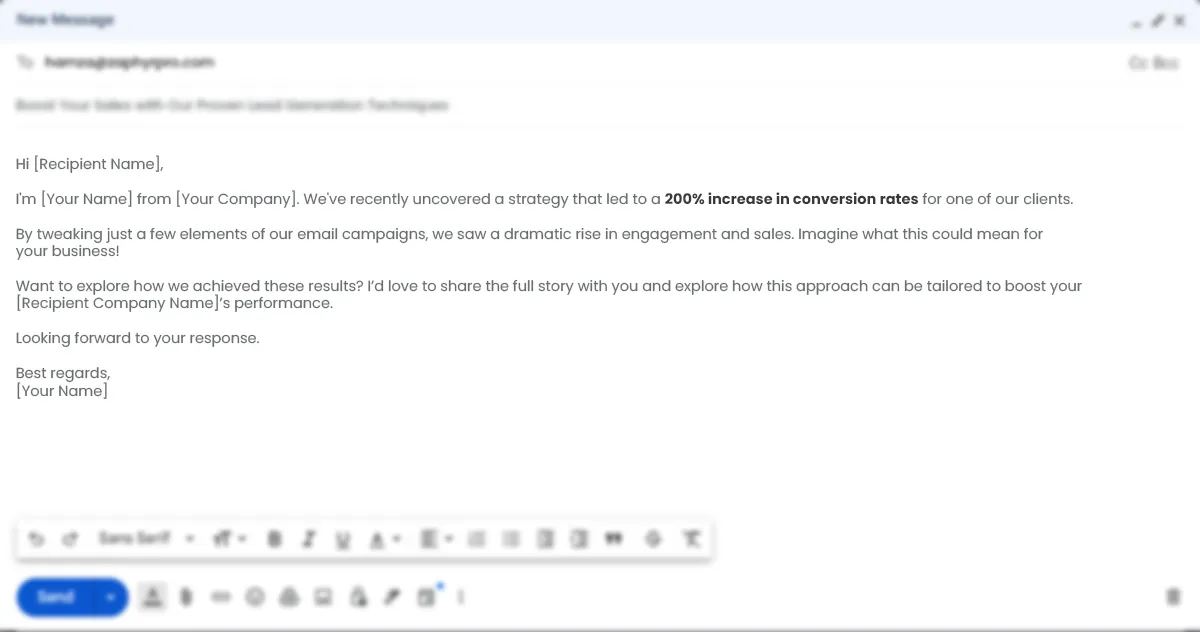 B2B Cold Email Curiosity Gap Example