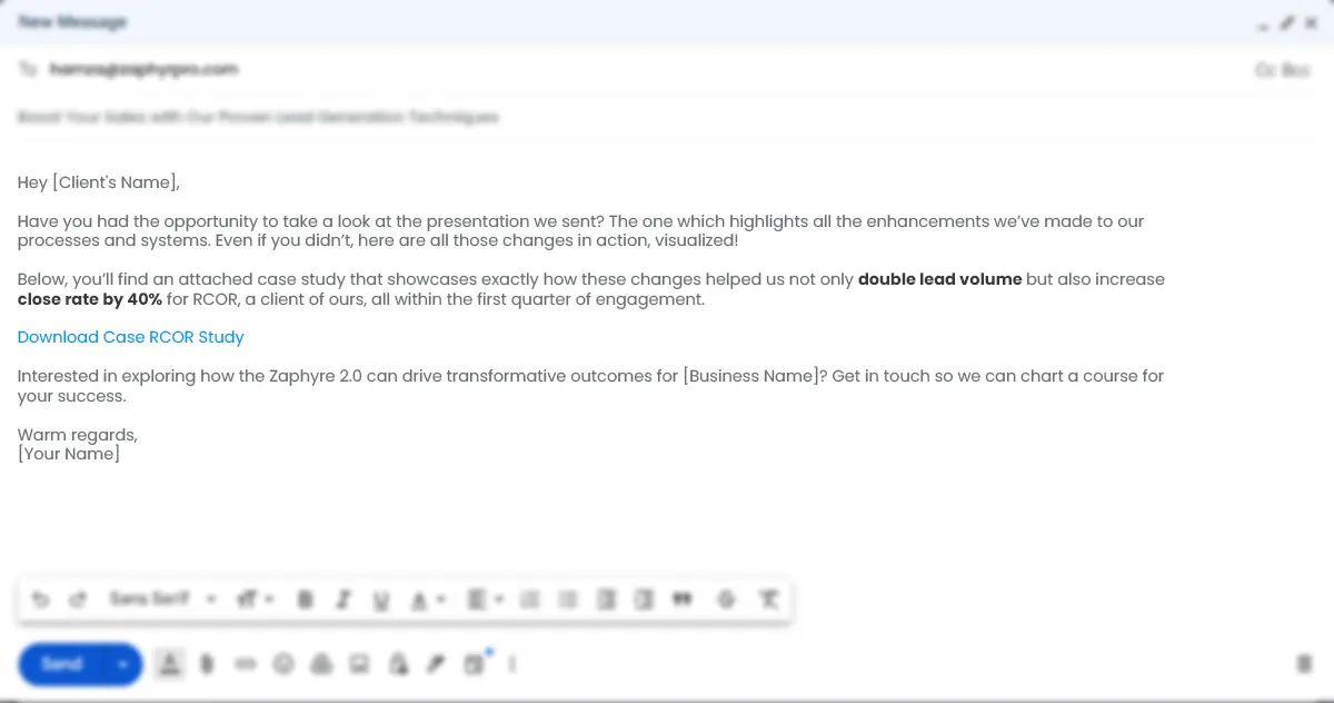 B2B Cold Emailing Example with Case Study