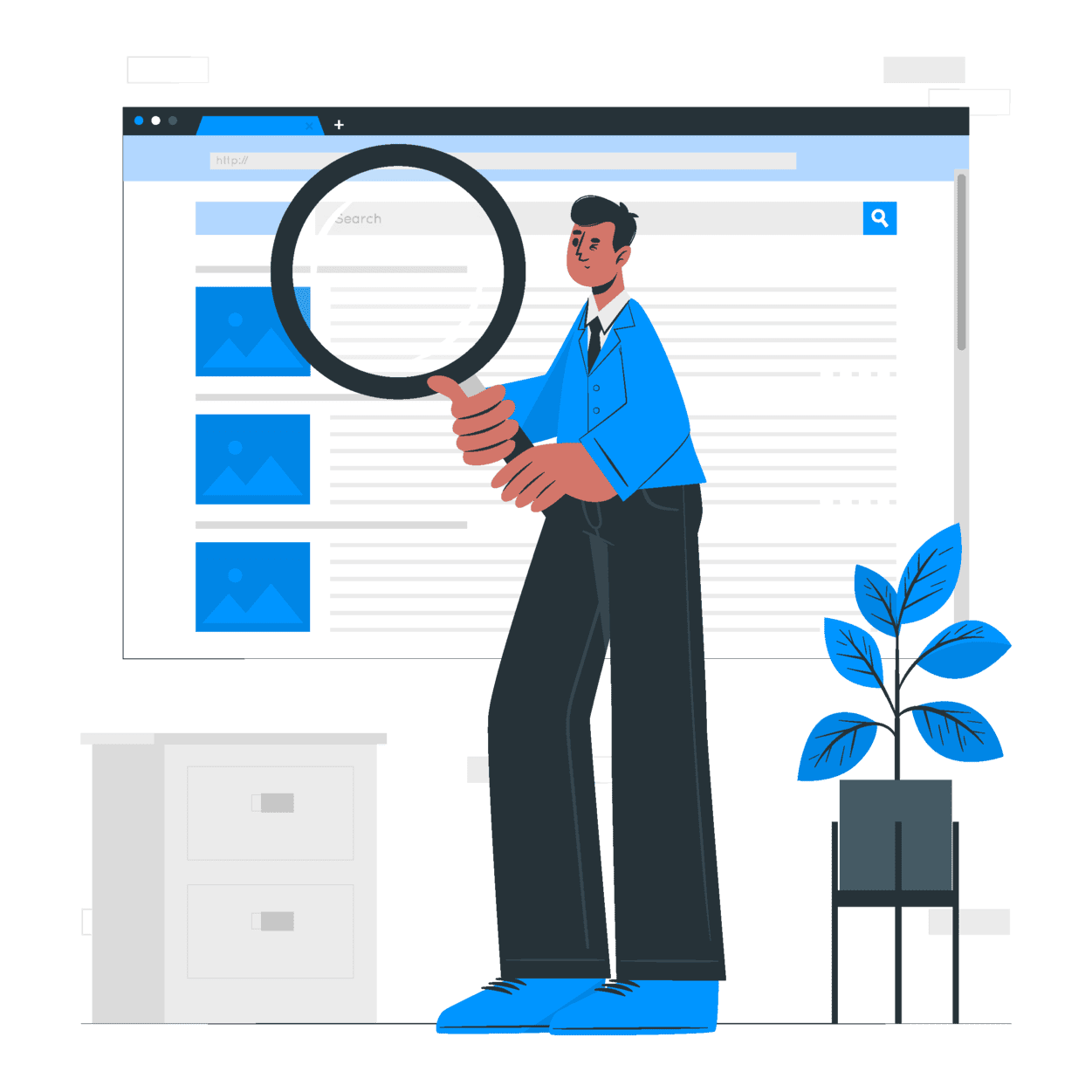 Outsourced SEO expert analyzing on-page content for better search rankings