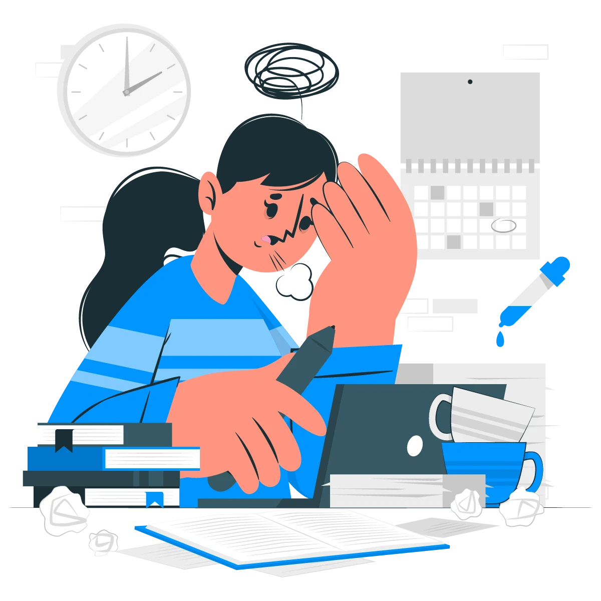 Illustration of team members collaborating remotely using digital devices, showcasing the effectiveness of remote graphic multimedia specialists