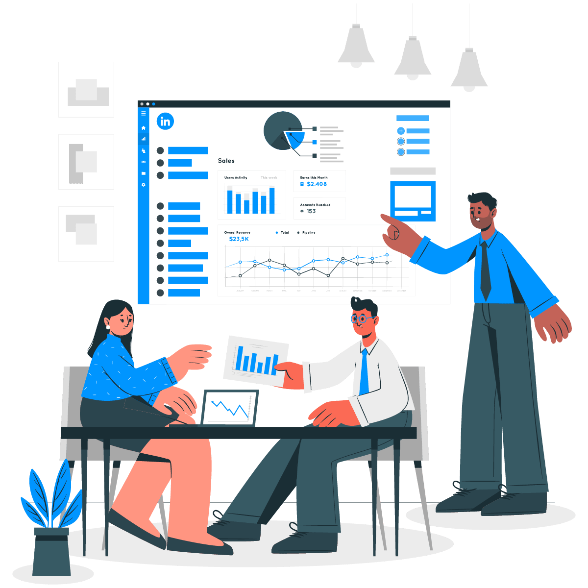 A virtual LinkedIn outreach specialist managing campaigns for B2B sales and lead generation, with a focus on effective prospecting.
