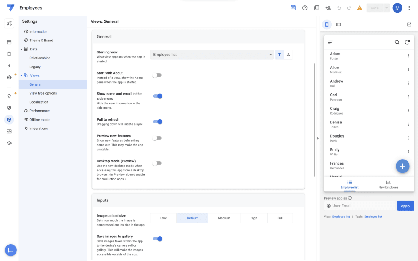 Google AppSheet, our pick for turning spreadsheets into apps