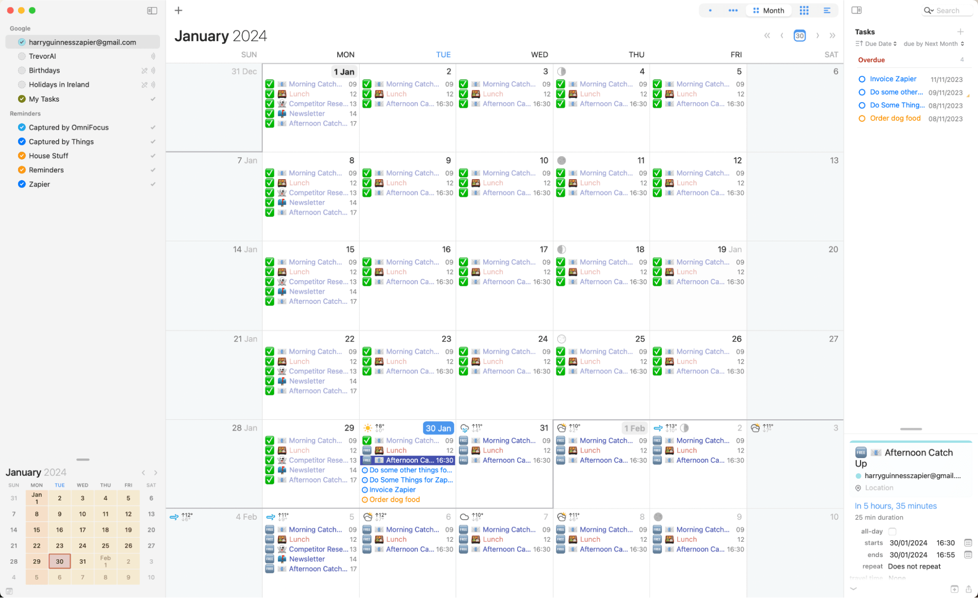 BusyCal, our pick for the most flexible calendar for Mac