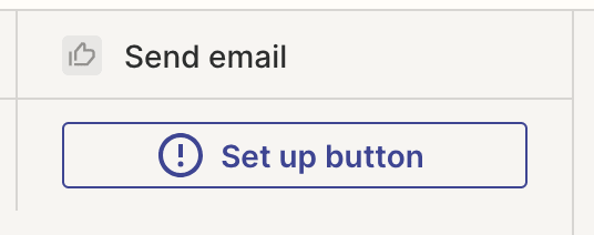 Screenshot of set up button field not yet enabled