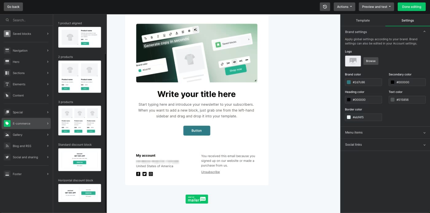 MailerLite, our pick for the best free email marketing services.