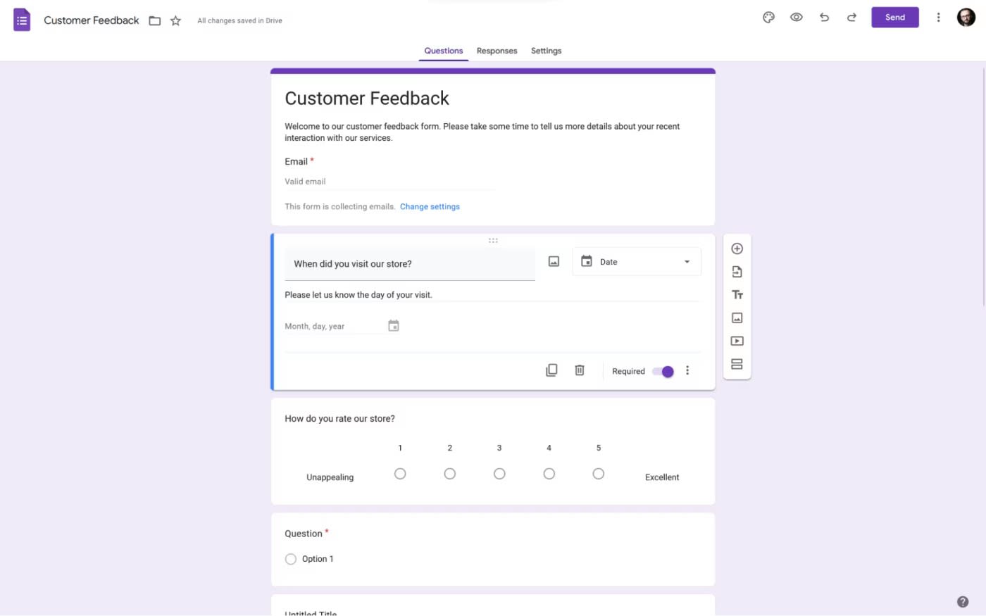 Google Forms, our pick for the best free survey tools and form builders. 