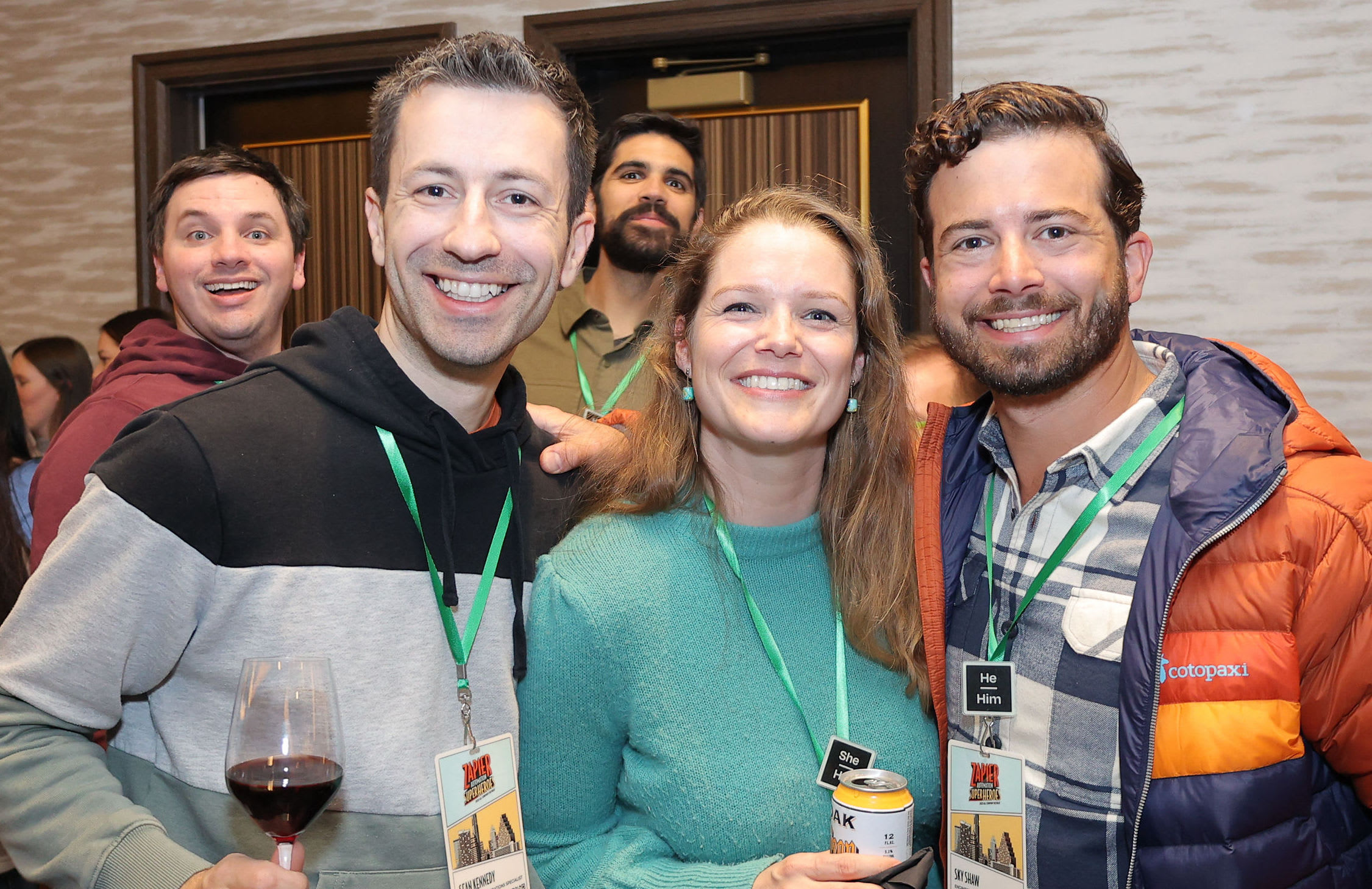 Zapier employees at happy hour