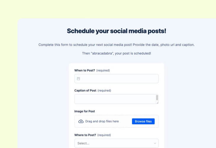 Create, schedule, and track social posts in one place