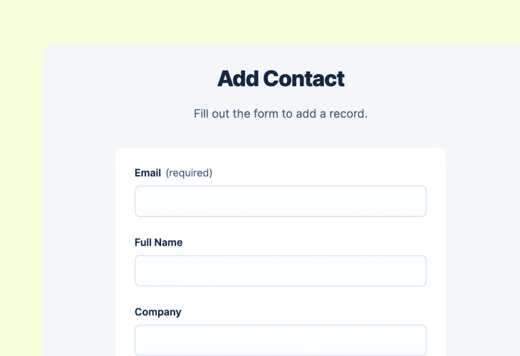 add contact form