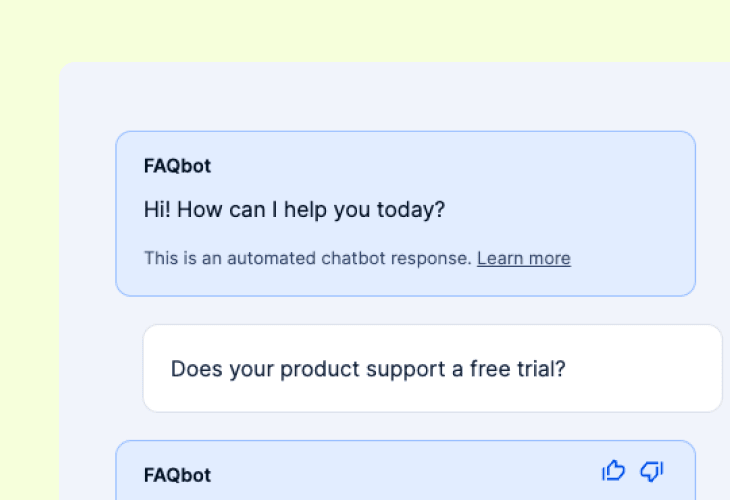 Supercharge your support with an AI-powered FAQ bot