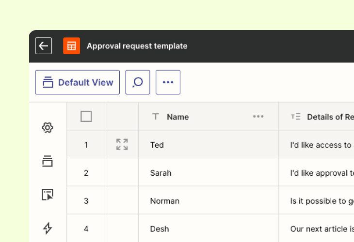 approval request template