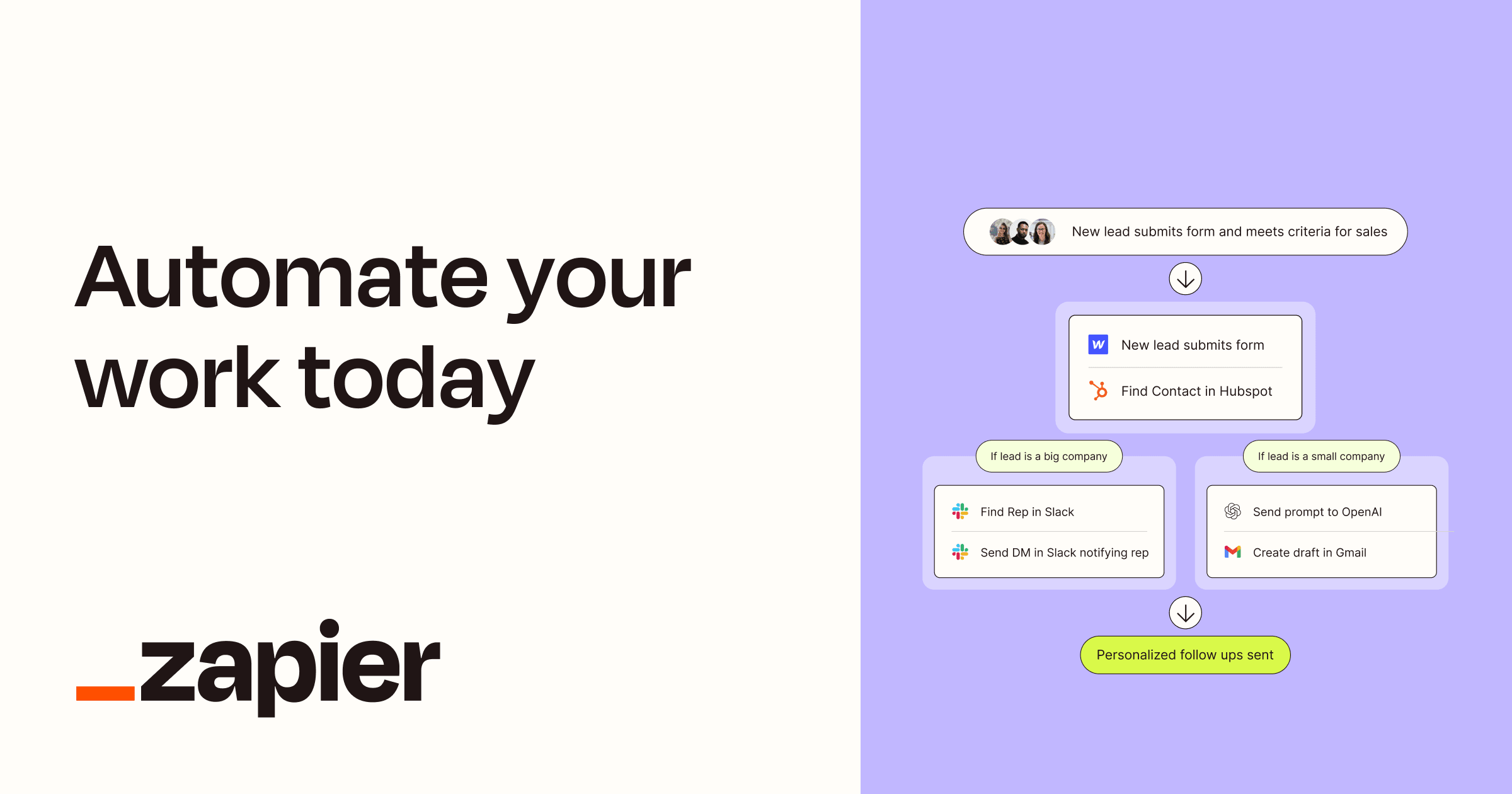 Automate your work today | Zapier