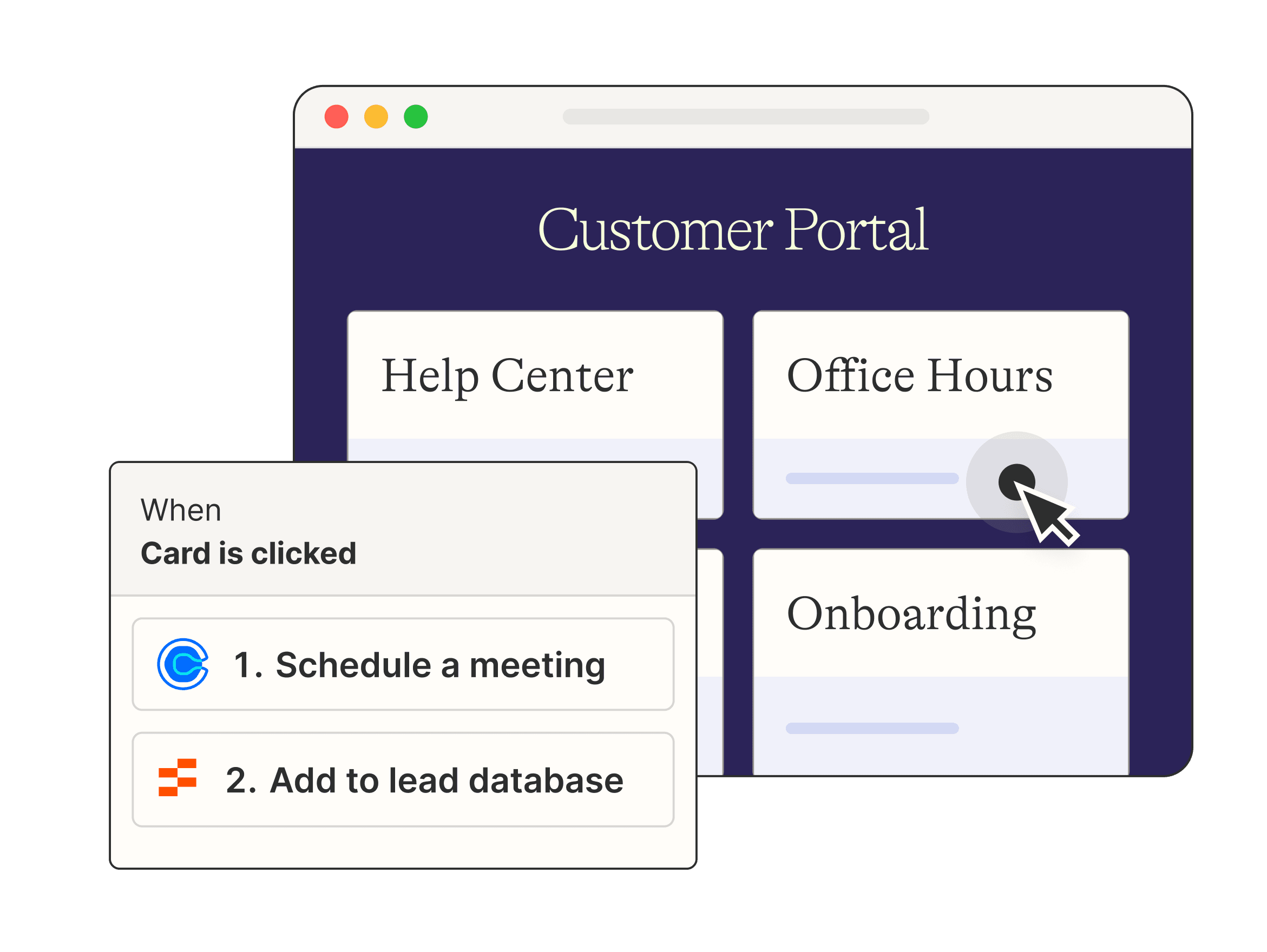 an Interface of a Customer Portal