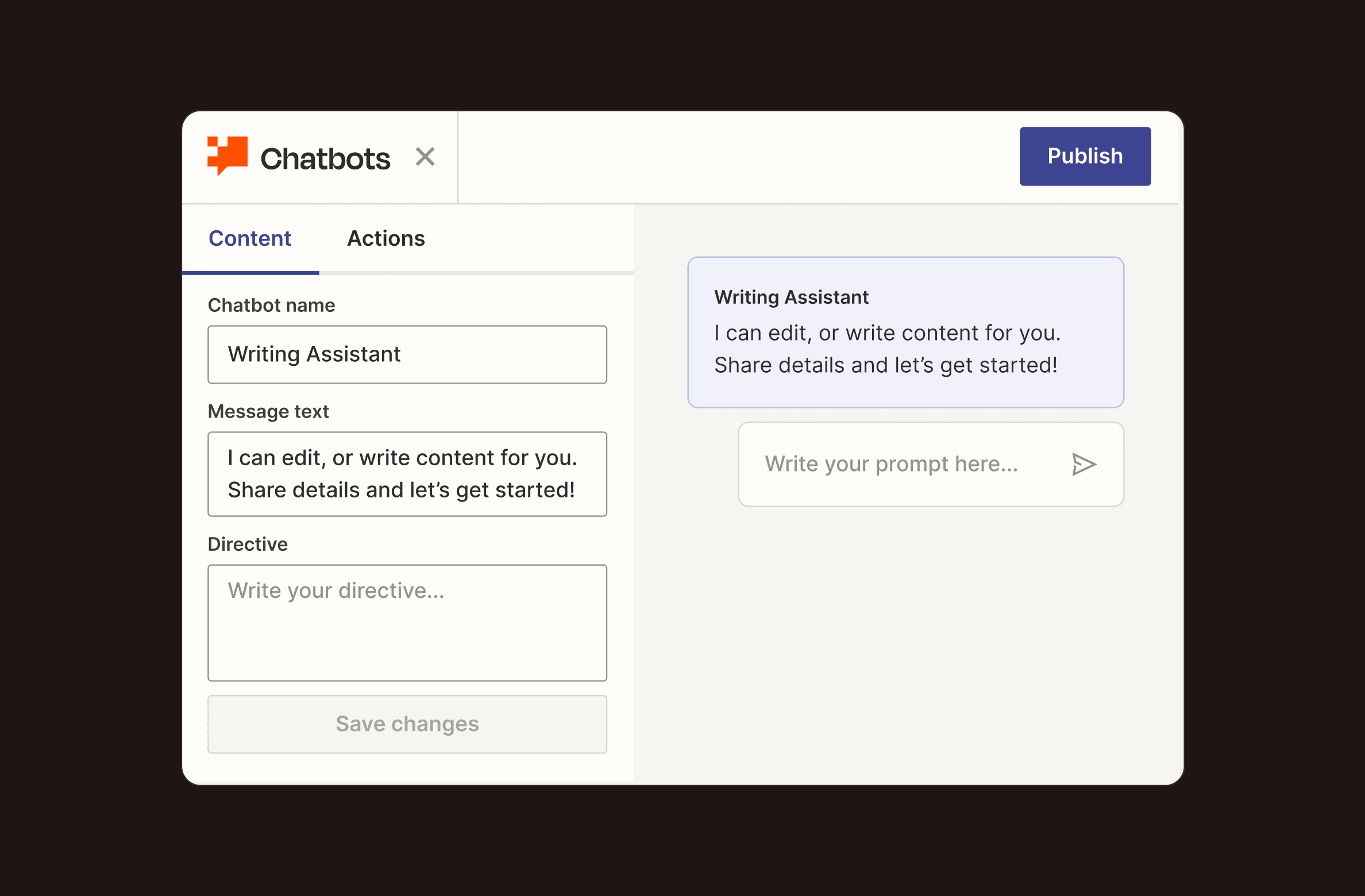 An illustration of the Zapier Chatbots UI