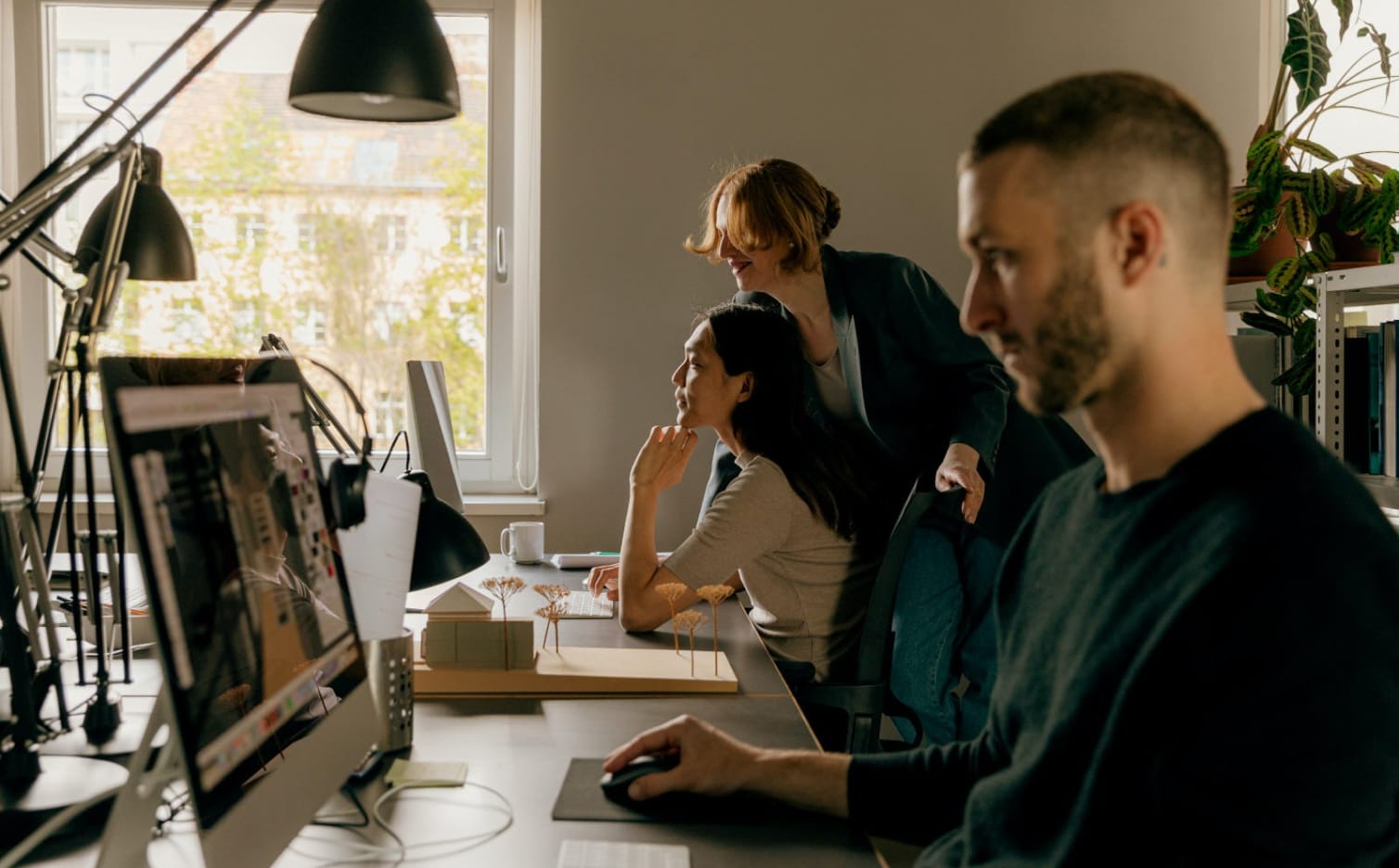 Coworkers in an office