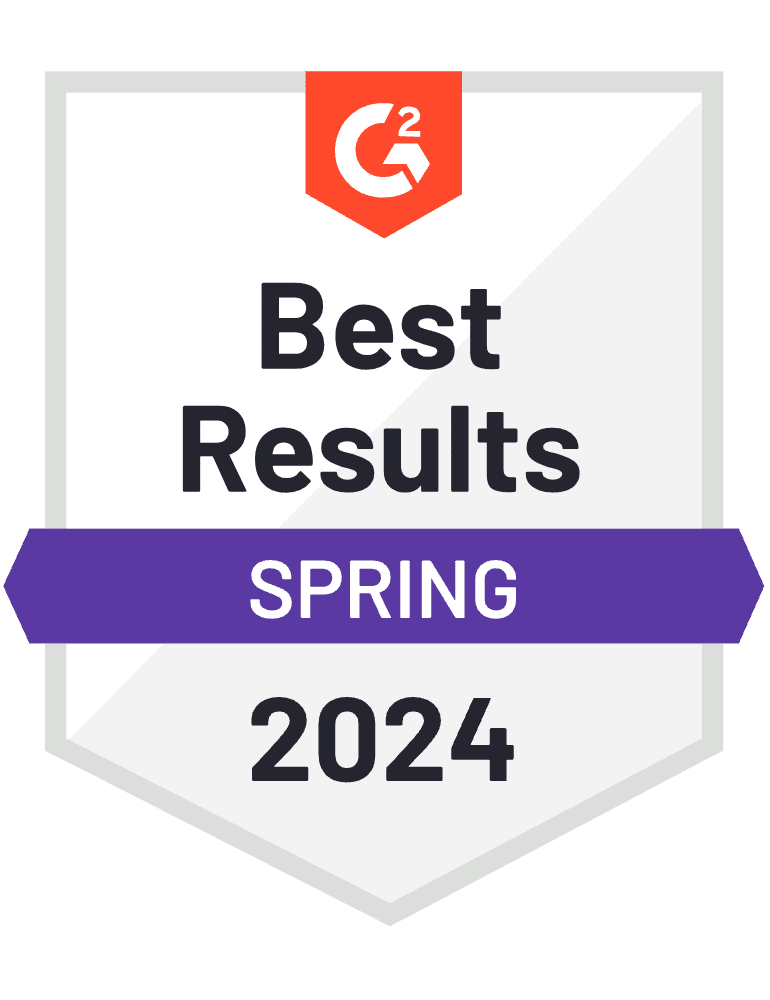 g2 badge: best results