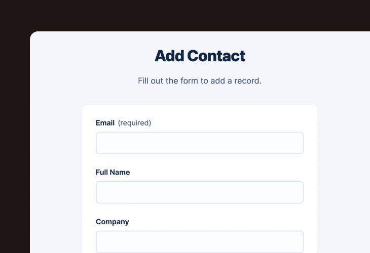 from to add a contact