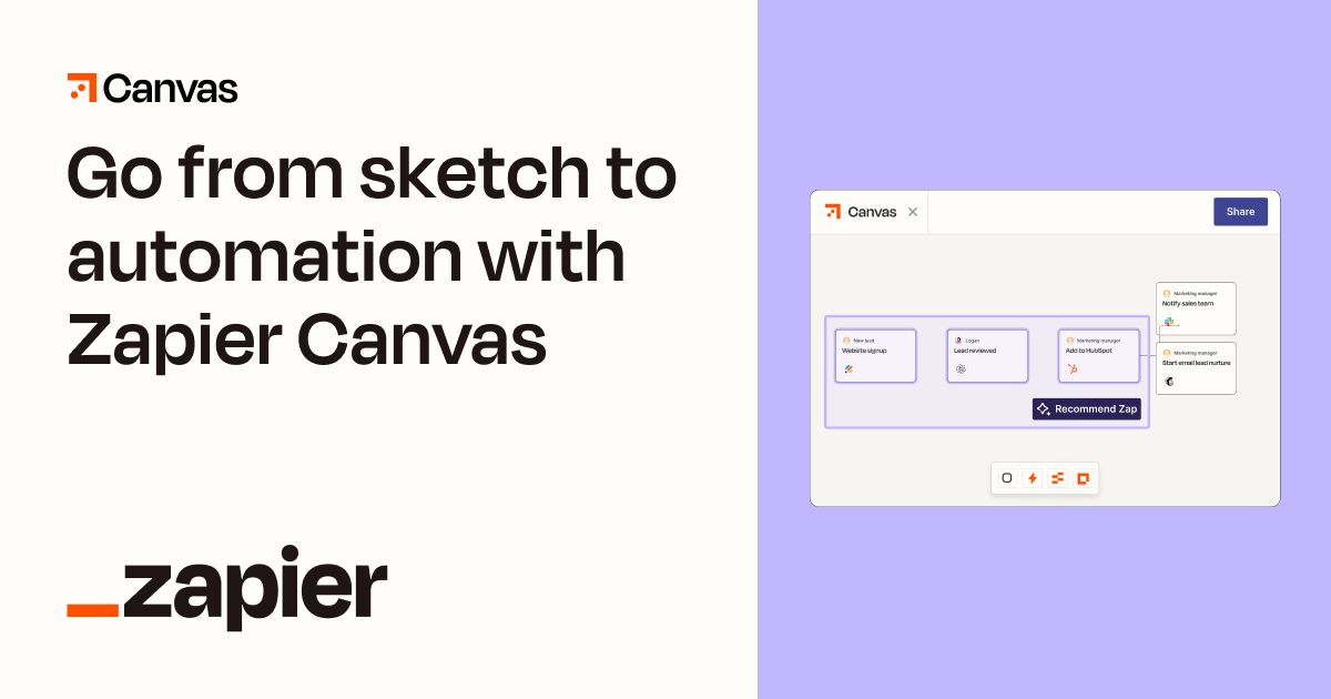 Free diagramming tool | Zapier Canvas