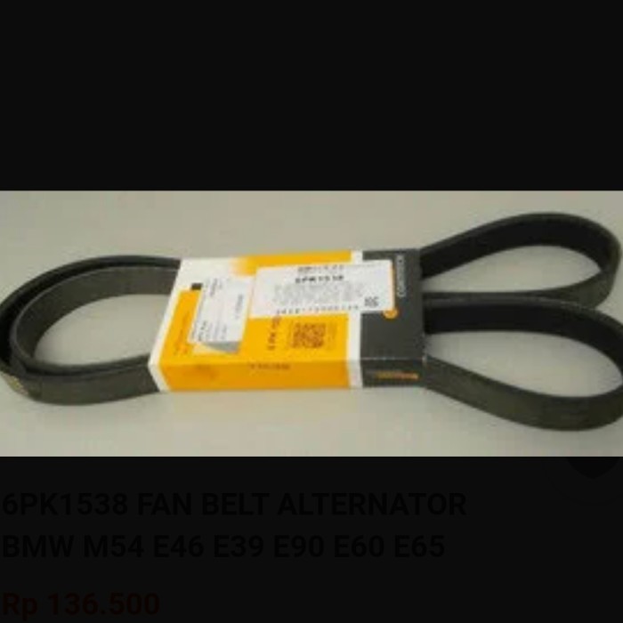 Promo fan belt alternator 6pk 1538 bmw m54 e46 e39 x5 e53 x3 e83