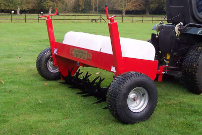 Towed aerator outlet