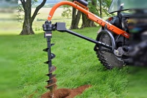 Rock PTO hole borer auger Tractor mounted