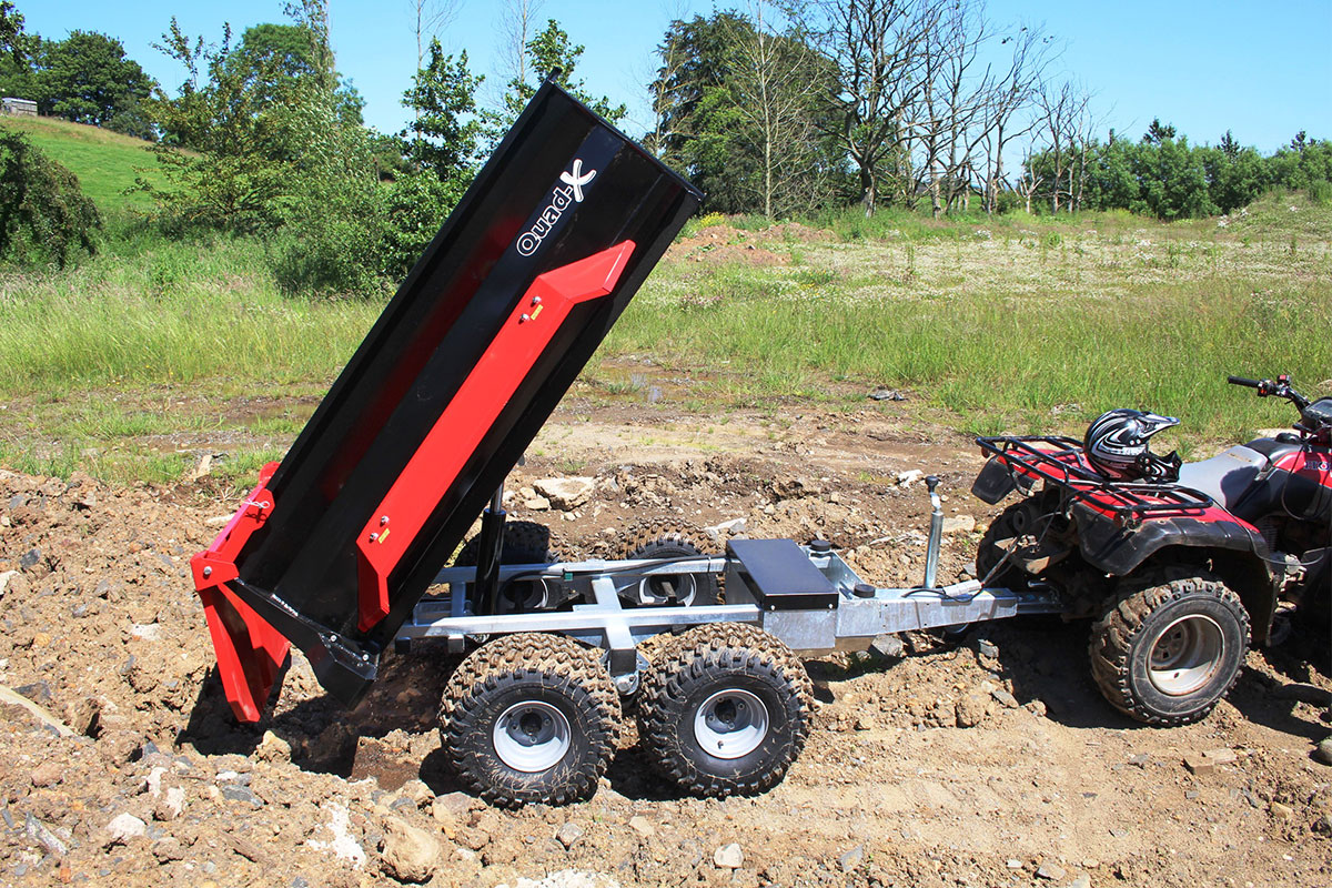 Quad-X 800L Hydraulic ATV Tipping Trailer