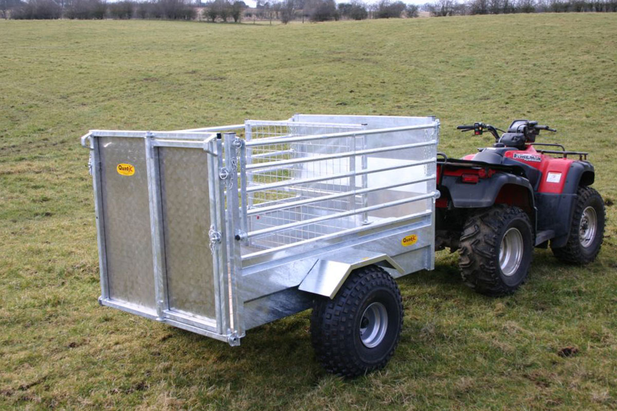 Quad-X 5x3'3 ATV Stock Trailer with Folding Sides