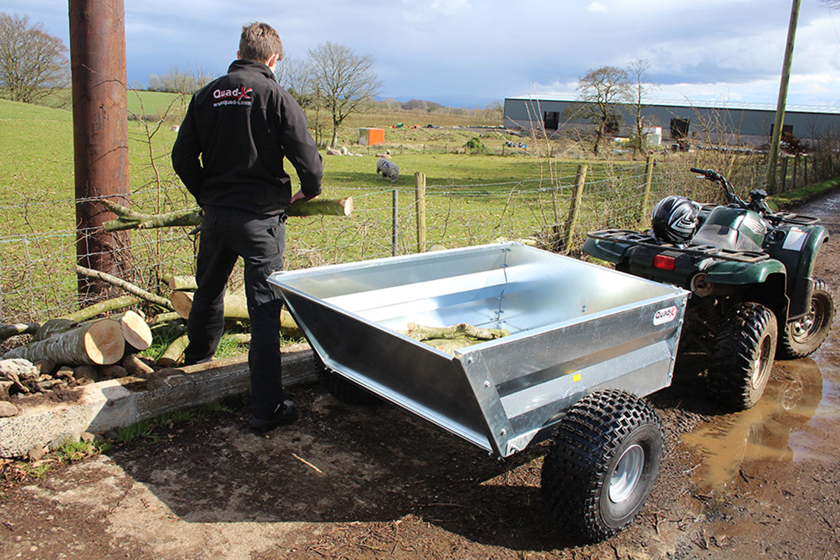 Quad-X Mechanical Tipping ATV Dump Trailer