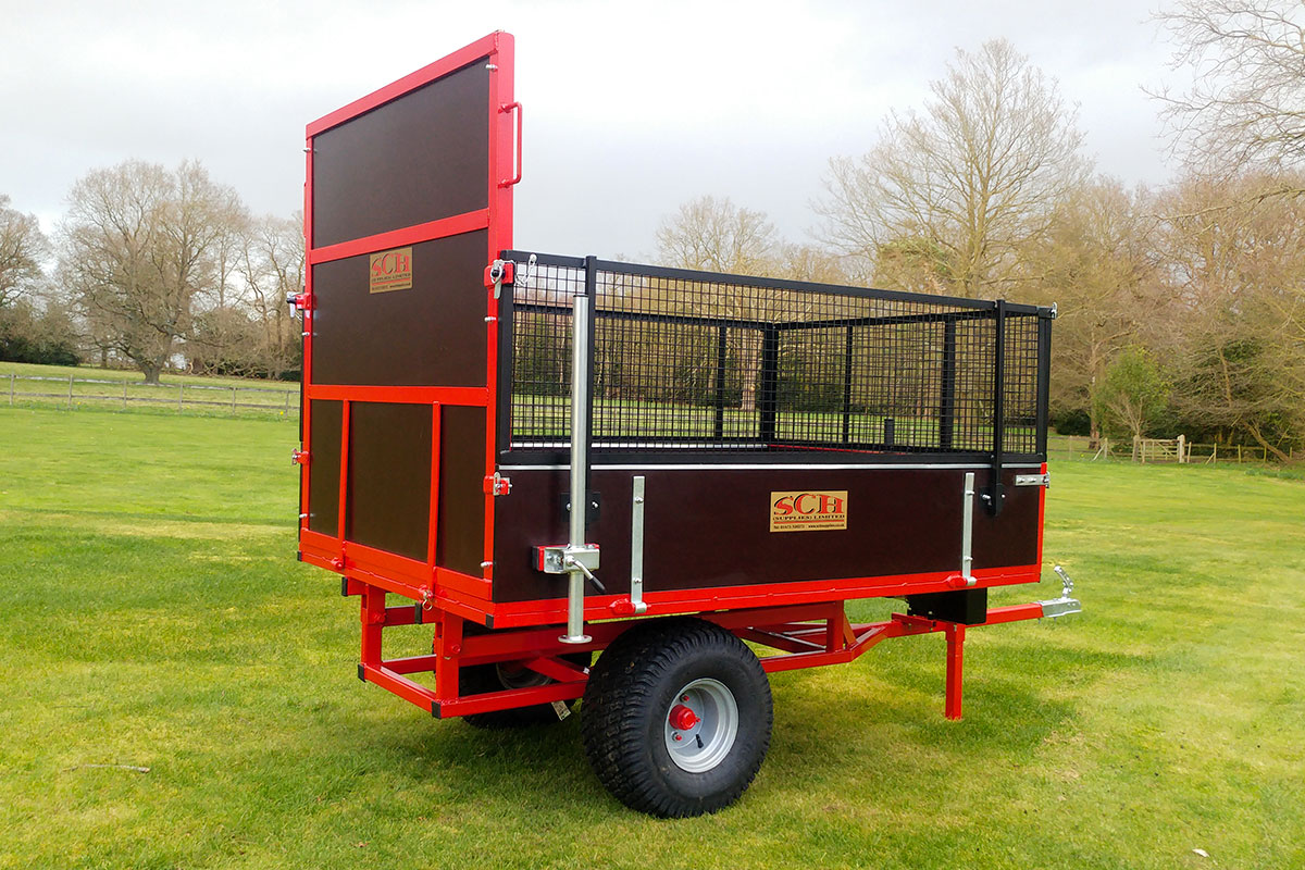SCH HTTR 1000kg Hydraulic Tipping Trailer for Horse Muck