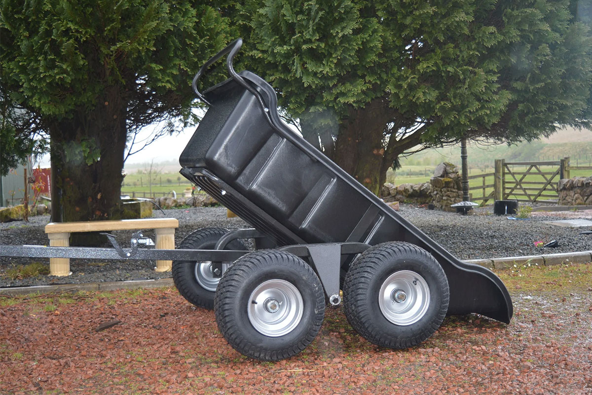 Rock 4-Wheel ATV Plastic Tipping Trailer