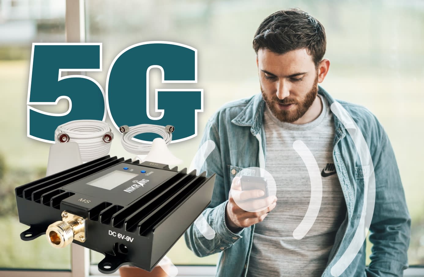  Amplificador de señal móvil Boost 4G LTE 5G Banda 2/4