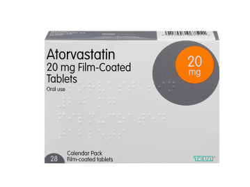 28 pack of atorvastatin 20mg film-coated oral tablets