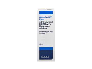 Pack of Aknemycin Plus erythromycin and tretinoin solution