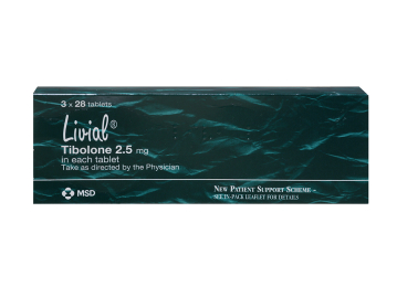 84 pack of Livial 2.5mg tibolone tablets