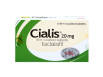 Packet front of Cialis four 20mg film-coated tablets