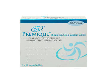 84 pack of Premique 0.625/5mg conjugated estrogens/medroxyprogesterone acetate coated tablets