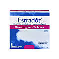 Front package of Estradot transdermal patch 50 micrograms/ 24 hours