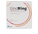 Vorderseite einer Packung GinoRing® mit 6 Ringe von Exeltis.