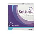 Vorderseite einer Packung SetLona® mit 3 Vaginalringen von Mylan