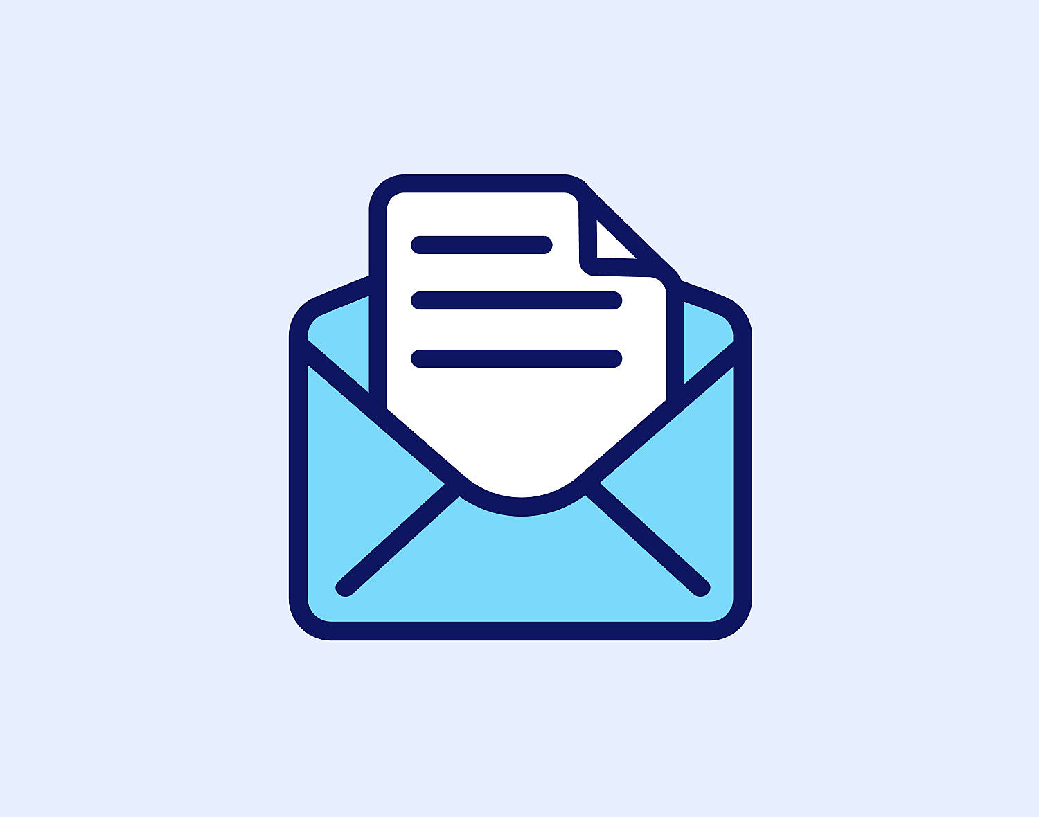 Symbol mit offenem Brief