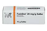 Vorderseite einer Packung Fucidine® 20 mg/g Salbe mit 15 g von Leo