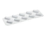 A white blister pack that contains 10 Doxycycline tablets